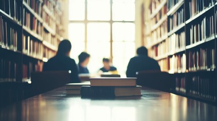 Collaborative study session in a library setting with unique style and creativity