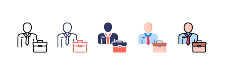 Staff Multistyle Icon Set