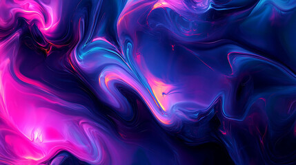 Obraz premium Swirling abstract painting using vibrant purple and pink color schemes