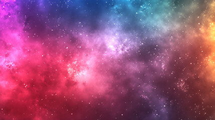 Naklejka premium Colorful Nebula with Stars Showing Cosmic Space Background