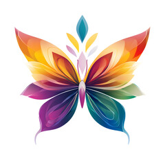 Logo of A butterfly-shaped flower with vibrant colors