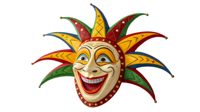 joker mask isolated on transparent background