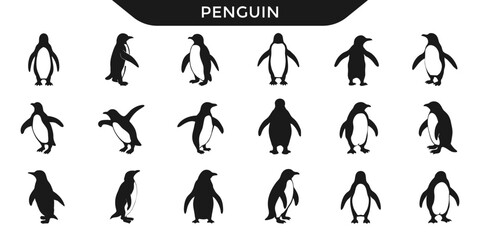 Vector illustration of silhouettes in various poses