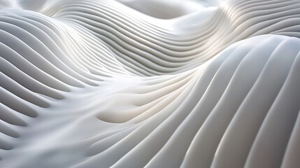 Abstract White Wavy Lines Surface Design