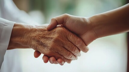 Elder abuse awareness raised by a senior and a healthcare worker in a cozy office. Featuring care and vigilance