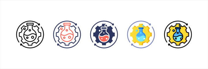 Bioengineering Multistyle Icon Set