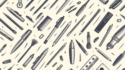 Retro Cartoon Mascot Seamless Pattern Design