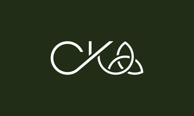 CK Celtic knot Monogram logo design