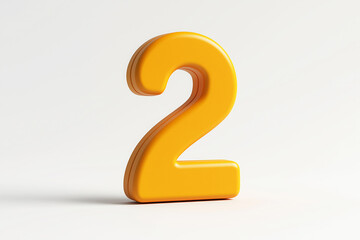 Vibrant number two for school and preschool education