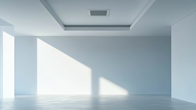 Bright Minimalist Interior with Soft Shadows and Clean Lines