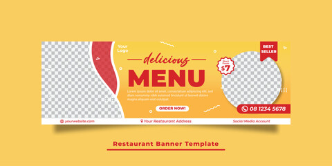 Design Delicious Food Menu Banner Template