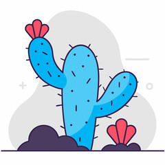 prickly nopal cactus pad