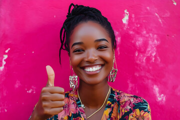 young woman with painted hands