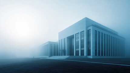 Federal Reserve building with morning fog. Featuring fiscal oversight and economic regulation