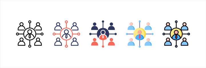 Stakeholder Multistyle Icon Set