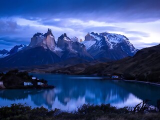 Torres del Paine National Park at Twilight