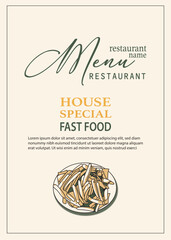Menu restaurant fast food illustration