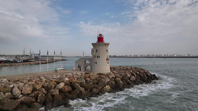 Espig&oacute;n de la baliza de Puerto Sherry, Santa Maria, Cadiz, Espa&ntilde;a
