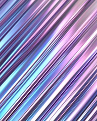 Obraz premium Vibrant Iridescent Metallic Stripes in Pink and Blue Abstract Background