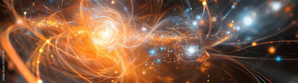 Aufkleber cosmic energy explosion abstract supernova burst of brilliant celestial radiance illuminating the in