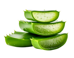 Fresh Aloe Vera Slices Stacked for Natural Healing and Skincare