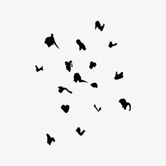 Black dots doodle clipart vector