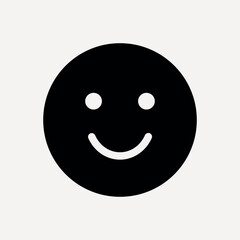 Happy face flat icon vector