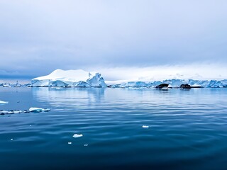 Icebergs in the Antarctic