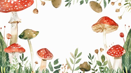 Eye-Catching Vector Set of Watercolor Fly Agaric Mushrooms