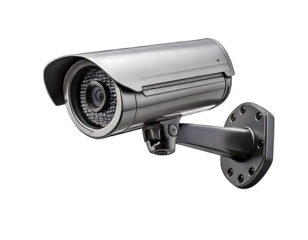 Modern Security Camera Mounted on Wall for Surveillance Purposes