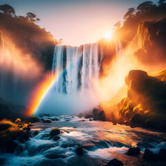 sunrise over the river