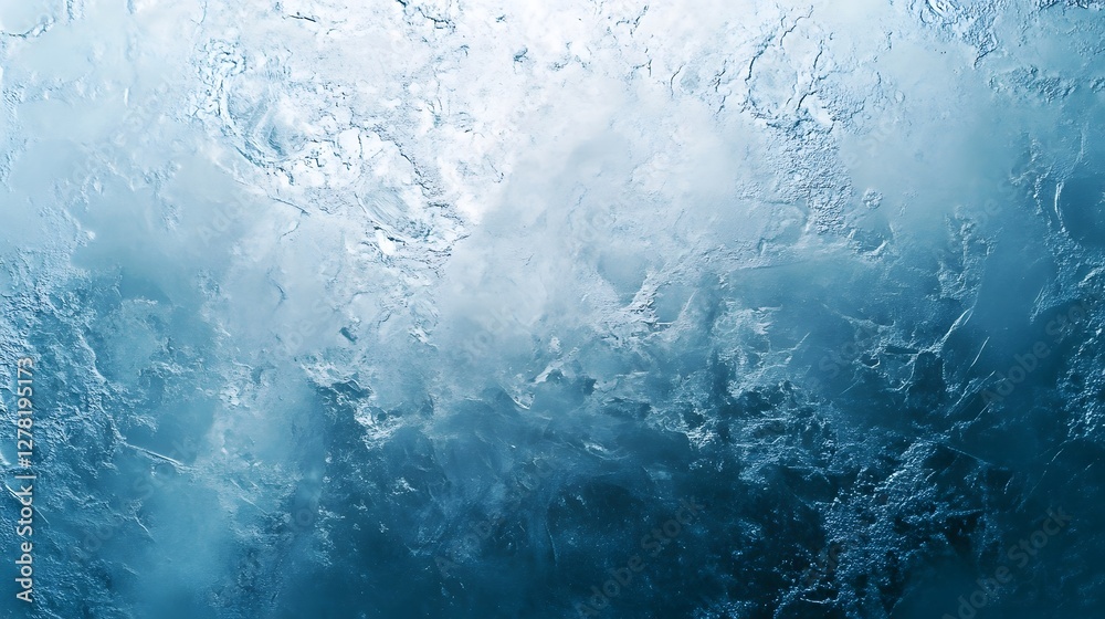 Fototapete Enchanting frozen crystalline patterns forming an intricate mesmerizing winter landscape backdrop  Delicate ice crystals and frosty textures create a captivating ethereal and minimalist scene