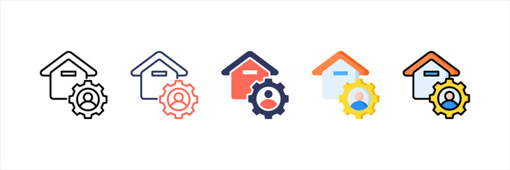 Development Multistyle Icon Set