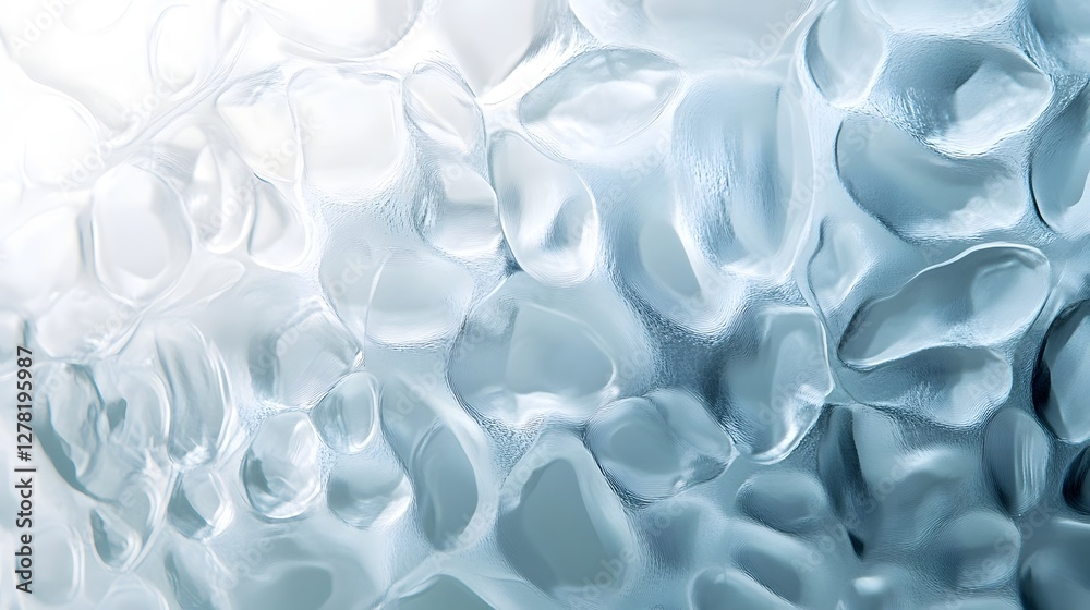 Poster Ethereal mesmerizing abstract background with fluid swirling motion and shimmering luminous textures  Soft delicate layers of light and color create a dreamy serene and contemplative atmosphere
