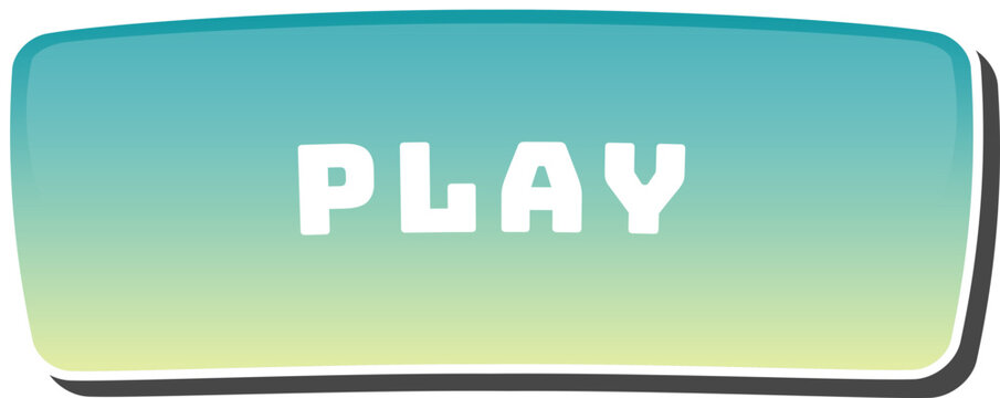 Colorful, cute game icon button element illustration