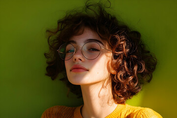 woman, beauty, hair, face, fashion, curly, model, smile, brunette, people, person, smiling, hairstyle, lady, expression, eyes, makeup, head, red, one, glamour, lips, studio, skin, happiness