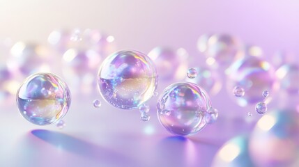 Elegant pearl surface with prismatic light dispersion, floating rainbow fragments, smooth holographic gradient, ethereal light beam overlay, delicate iridescent texture, premium abstract design,