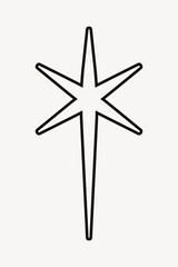 Sparkle shape, line art design vector