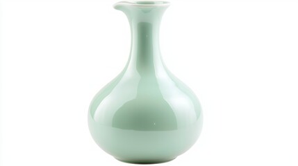 Elegant Porcelain Sake Server in Soft Green Glaze Design