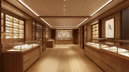 Fototapeta premium A luxury boutique featuring warm and cool-toned jewelry for color matching