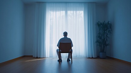 Elder abuse awareness raised in a cozy room with a senior and a nurse. Featuring protection and vigilance