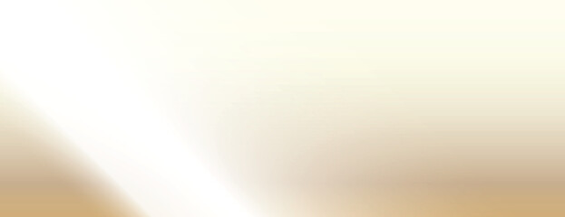 Gradient background with a smooth transition from white to beige. The background features a soft, creamy texture with beige and white hues. Light leak background vector. Gold background.