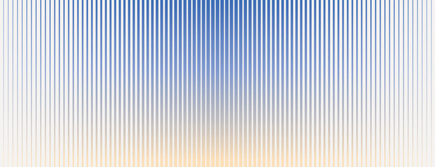Gradient background with vertical blue and orange stripes. The background features a smooth transition from blue to orange with a striped texture. Gradient striped background vector. Blue background.