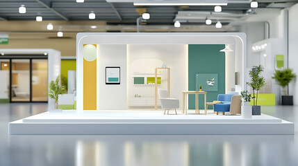 Modern minimalist interior design showcase at exhibition