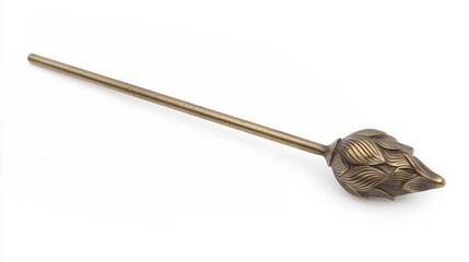Elegant Brass Incense Snuffer with Intricate Floral Design