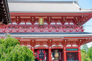 The most beautiful Viewpoint  sensoji Temple,Buddha in tokyo city ,japan. (Asakusa temple) 