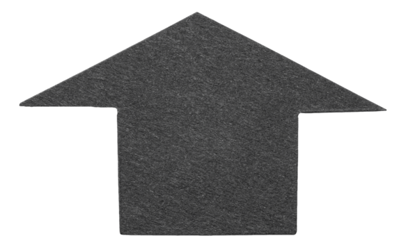 Black isolated cut out paper cardboard arrow direction sign pointing up with texture and rough edges png transparent background design element