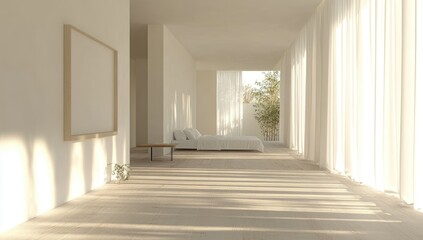Minimalist Bedroom Design With Natural Light And White Decor