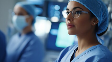 Fototapeta premium Medical Research Team Working in a High-Tech Laboratory