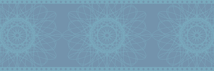 Template blank with guilloche for banknote protected document, voucher filigree guilloche, blank pattern bills, diploma and certification, guarantee authorization vector illustration